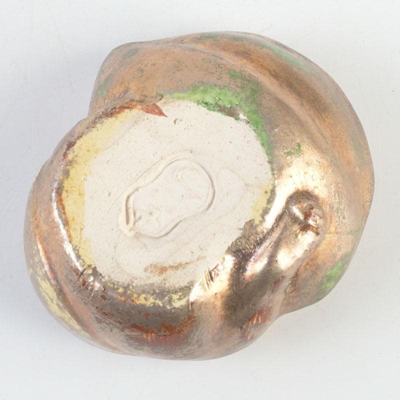 茶道具　京焼　吉向焼　五世松月作　猿香合　共箱　V　9783