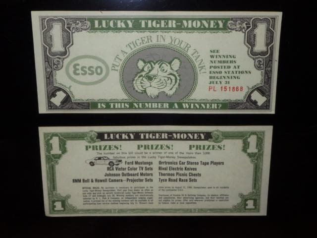 60’S★Esso★壁掛け★1★ビンテージ★エッソタイガー★ポスター★オイル