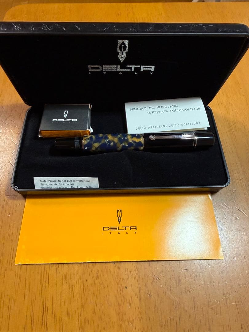 万年筆　デルタ　オールドナポリ　F 中古品