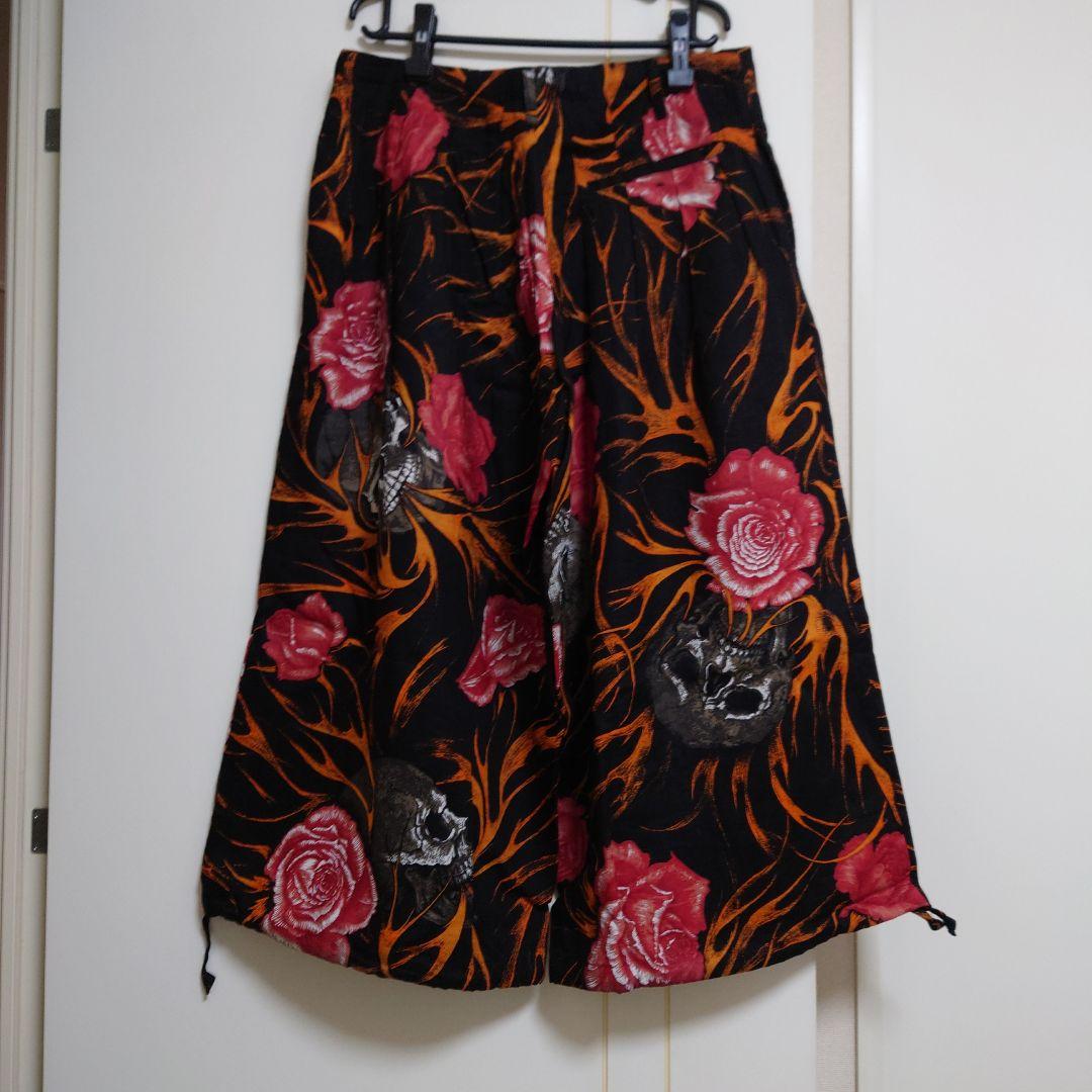 ヨウジヤマモト 19ss ファイアースカル　リネンパンツ