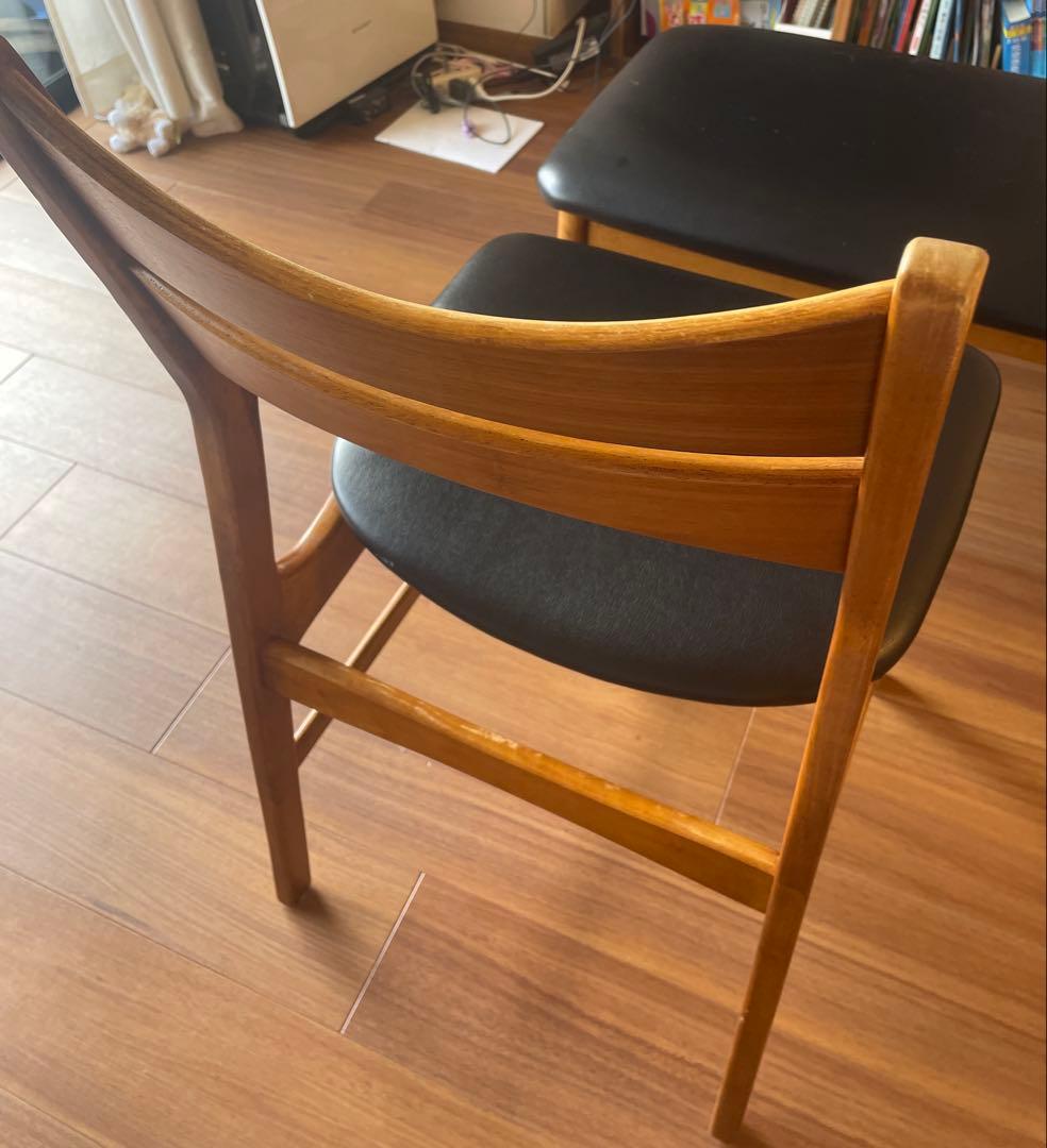 ブラウン木製ダイニングテーブルセット 美品