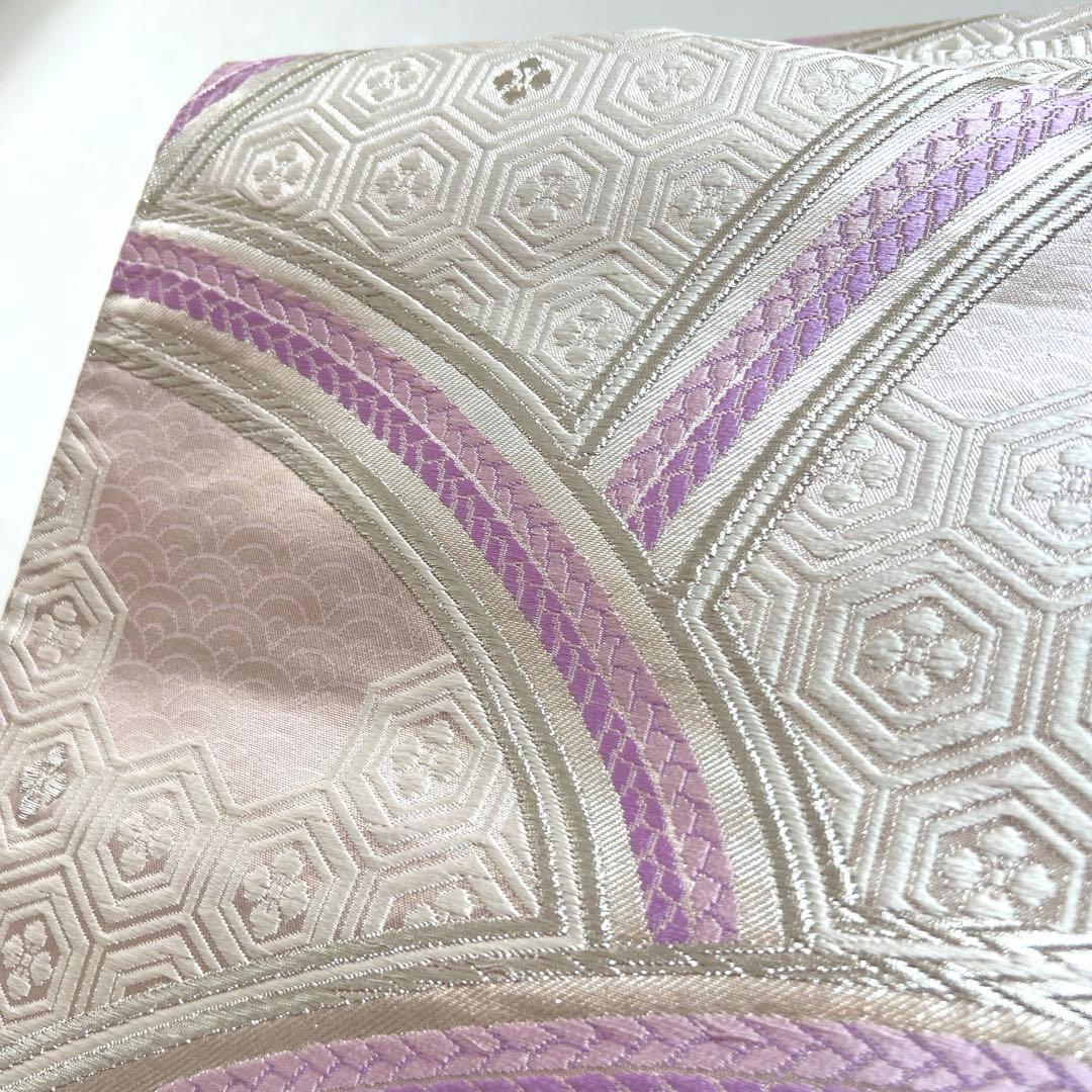 338 振袖フルセット 正絹 薄紫 パープル 絞り 銀彩 暈し染め やまと扱い