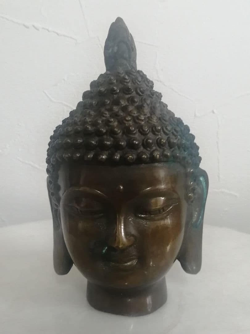 骨董 釈迦牟尼仏 大明宣徳 銅製 仏像 仏頭