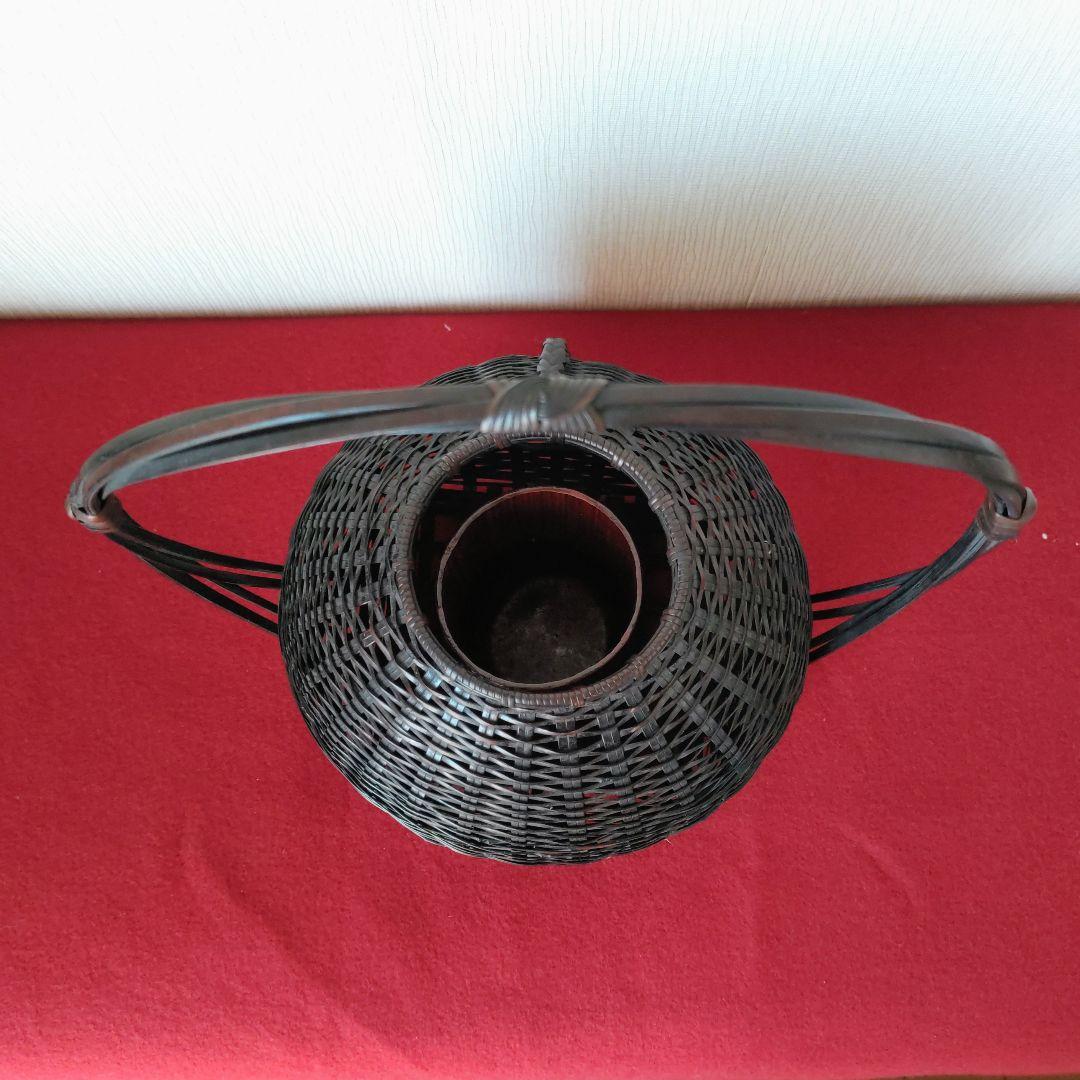 宗全籠（手付籠）唐物写…竹良斎 作