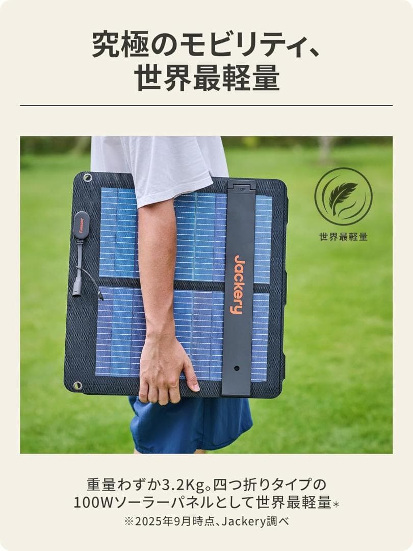 【新品未使用】Jackery SolarSaga 100W air 100W