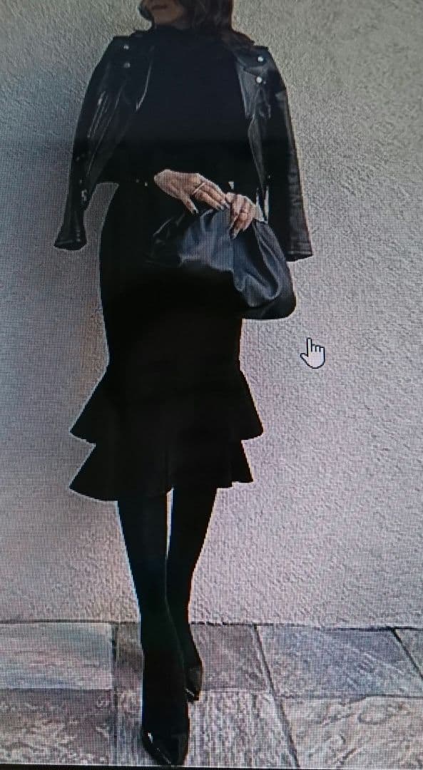 新品 SYSORUS×akko3839 タイトラッフルニットスカート ブラックL