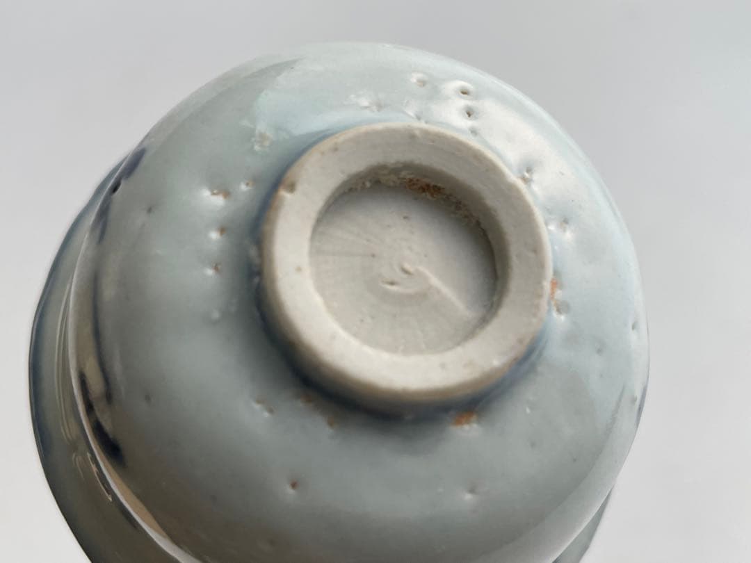 骨董　アンティーク　古染付　なずな文様　薺　染付　盃　杯　猪口　煎茶碗　中国骨董