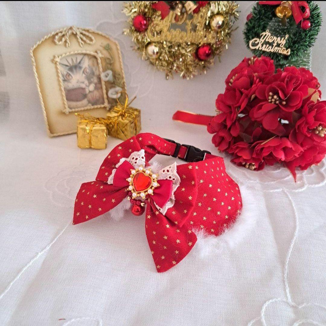 mumu、クリスマスシリーズ(赤サンタ)わんちゃん猫ちゃん用首輪