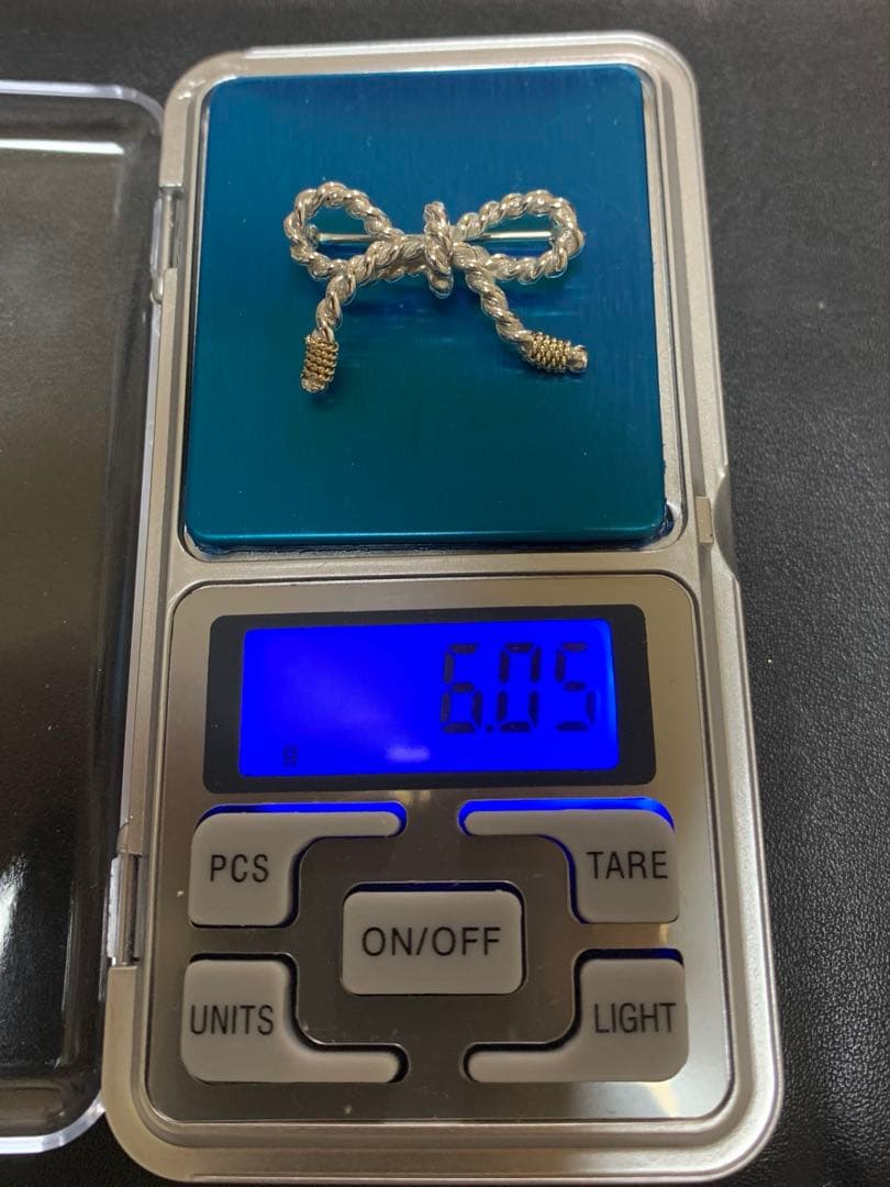 ティファニー　ツイストリボン　シルバー925/K14 ブローチ