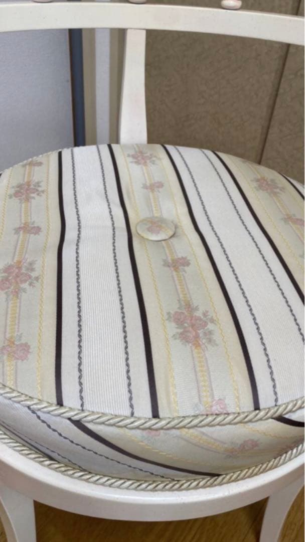 希少♦️イタリア製♦️ロココ　ラウンドチェア♦️高級ファブリック♦️補償付　送料込