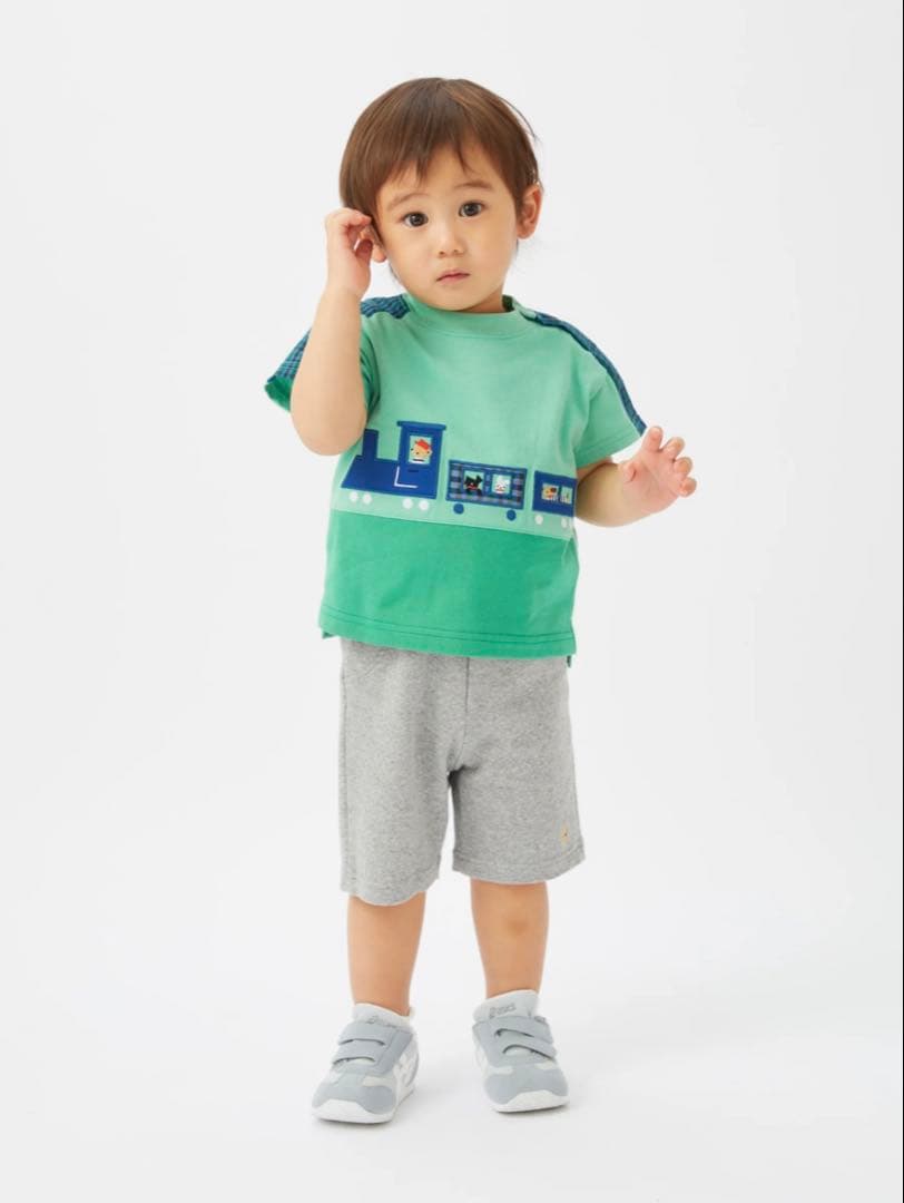 familiar ファミリア Tシャツ 半袖 チェック 90cm 新品 タグ付き