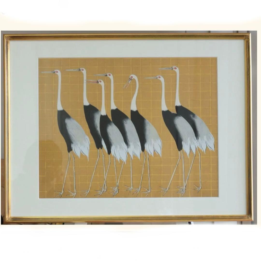 群鶴図～丹青社版／尾形光琳 (木版画)