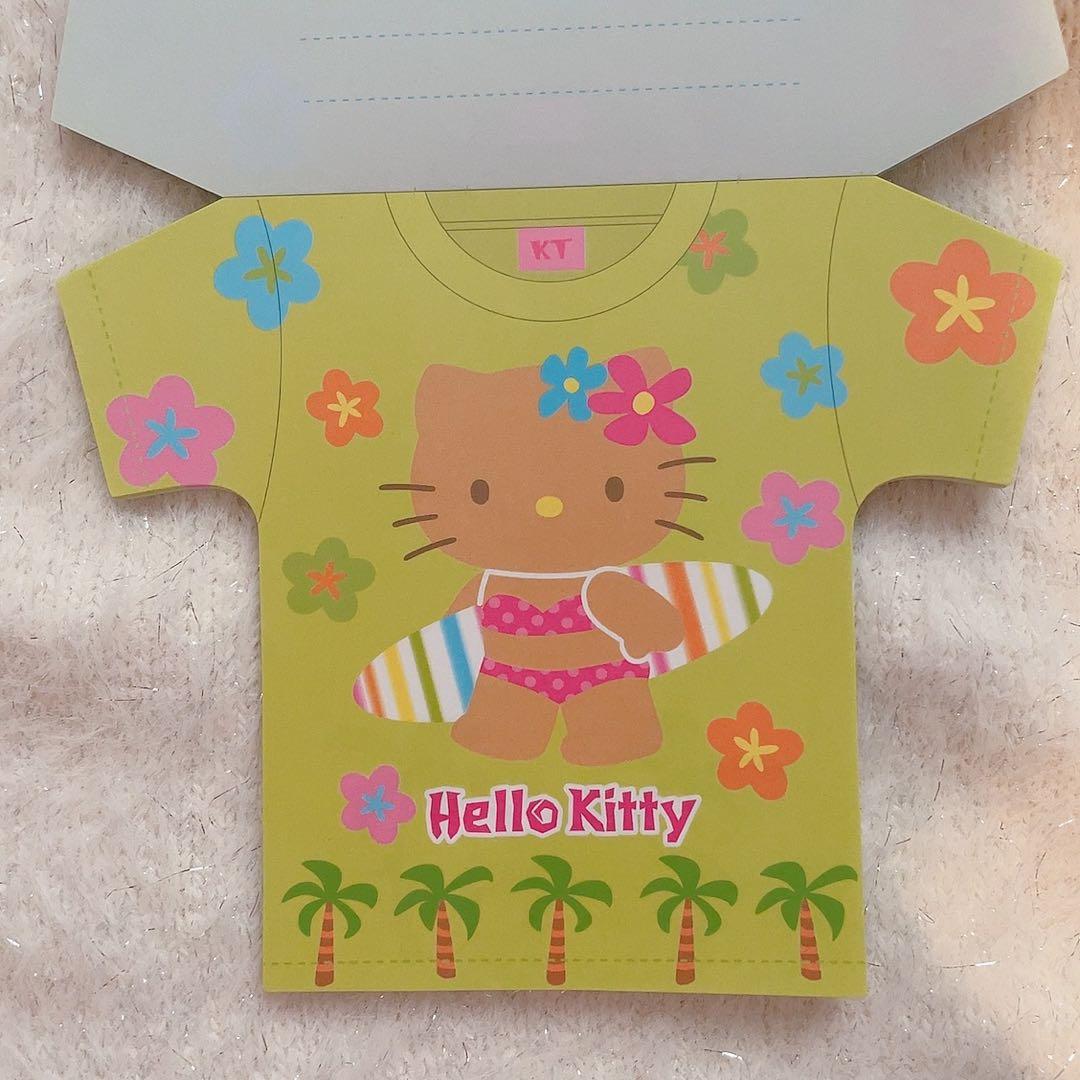 平成　レトロ　メモ帳　日焼けキティ　ダイカット