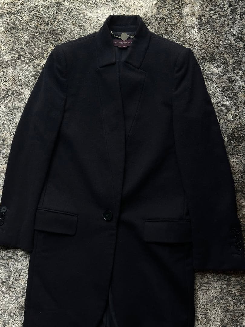 【美品】STELLA McCARTNEYステラマッカートニー　紺チェスターコート