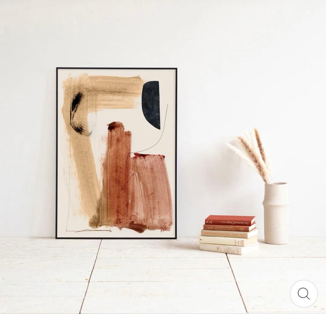 KANADEMONO A1アートポスター　ブラウン　茶色