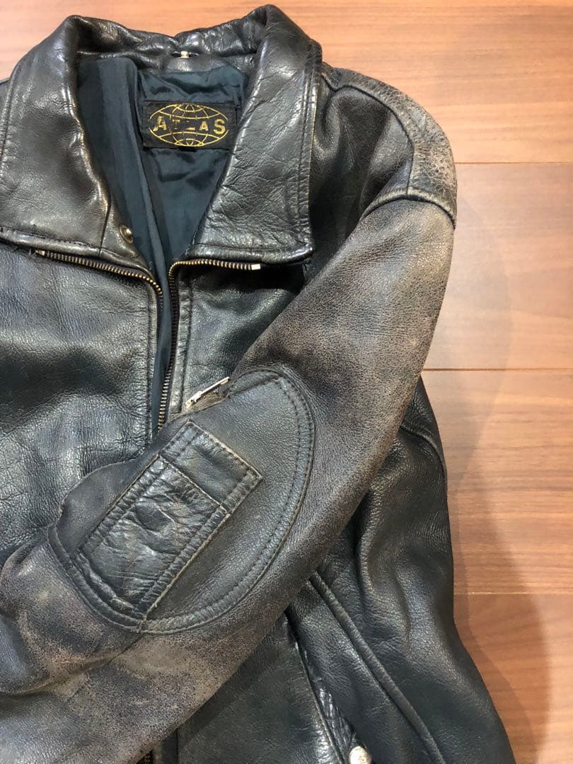 80s atlas フランス軍　フライトジャケット　レザージャケット