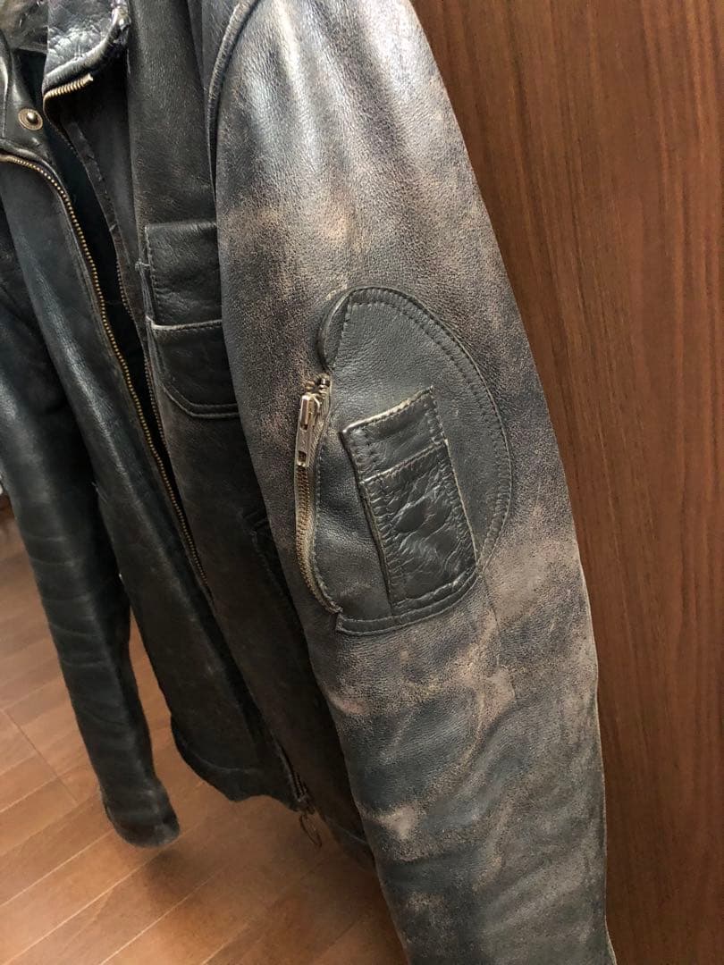 80s atlas フランス軍　フライトジャケット　レザージャケット