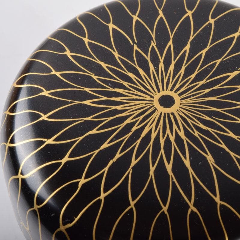 茶道具　中村湖彩作　網目蒔絵　中棗　共箱　V　8650