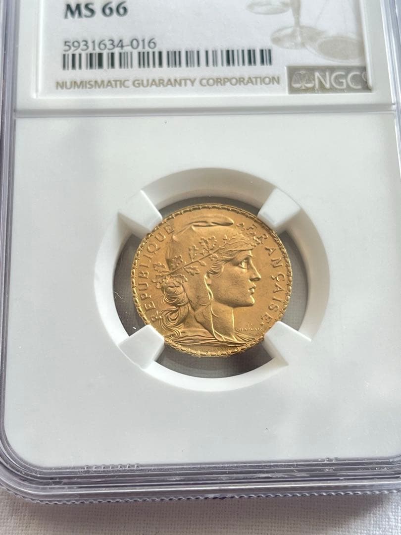 NGC MS 66 フランス　マリアンヌルースター20フラン