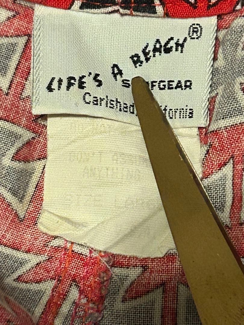 80’s当時物LIFE’S A BEACH アイアンクロス柄ショーツ Lサイズ