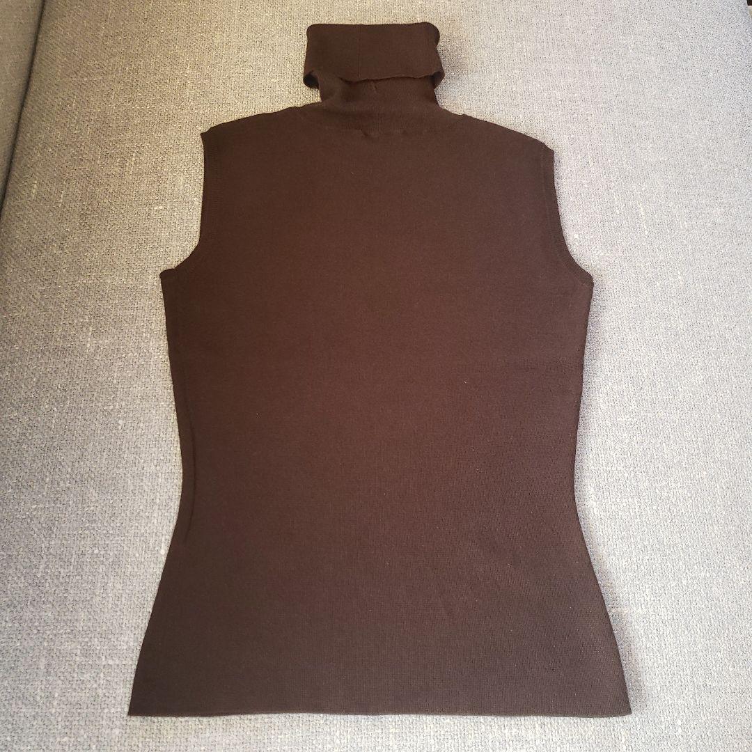 FOXEY　カシミヤシルク　ブラウン　ノースリーブニット
