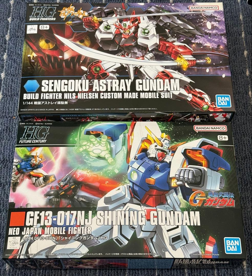 HGガンプラ 4種セット/戦国アストレイ/シャイニング/レジェンド/GセルフPP