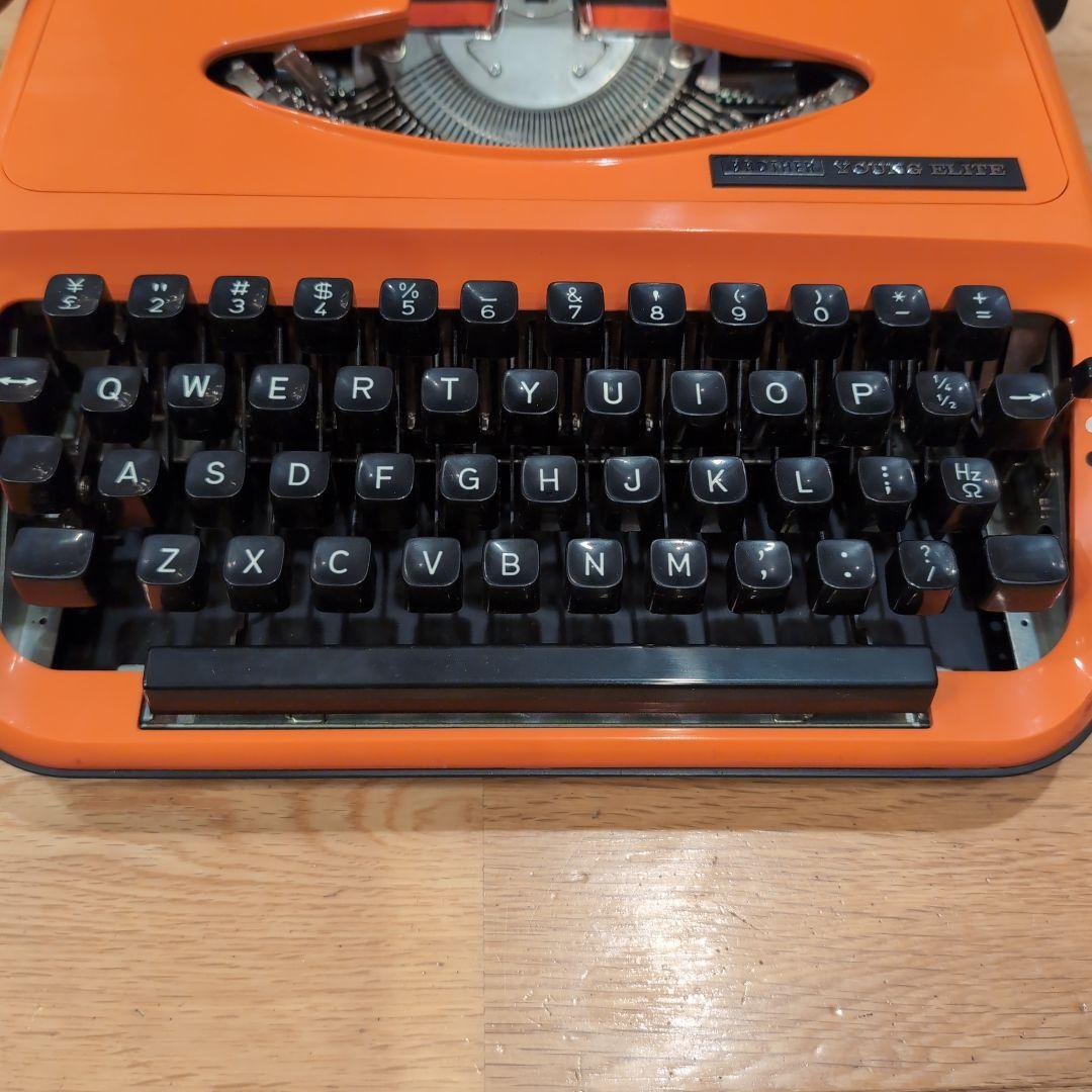 値下げ。Brother Young Elite タイプライター オレンジ