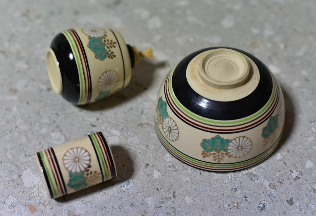 値引き、桑地利休　茶箱仕覆付き1３点　お茶道具／共箱