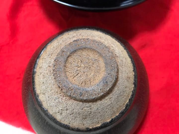 茶道具 唐物 宋時代天目茶碗 貴人台 旧家蔵出　旧日の丸旗