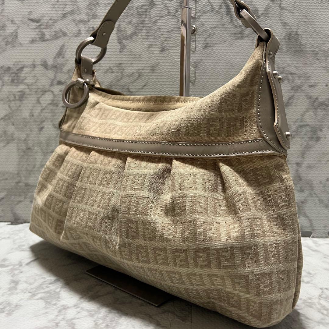 フェンディ シェフバッグ ズッキーノ ワンショルダーバッグ キャンバス レザー