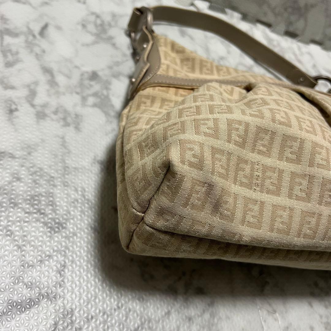 フェンディ シェフバッグ ズッキーノ ワンショルダーバッグ キャンバス レザー