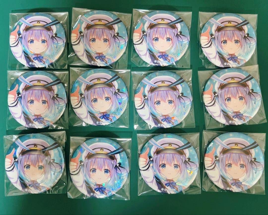 【値下げ】ごちうさ　チノ　缶バッジ　銀河特急　12個