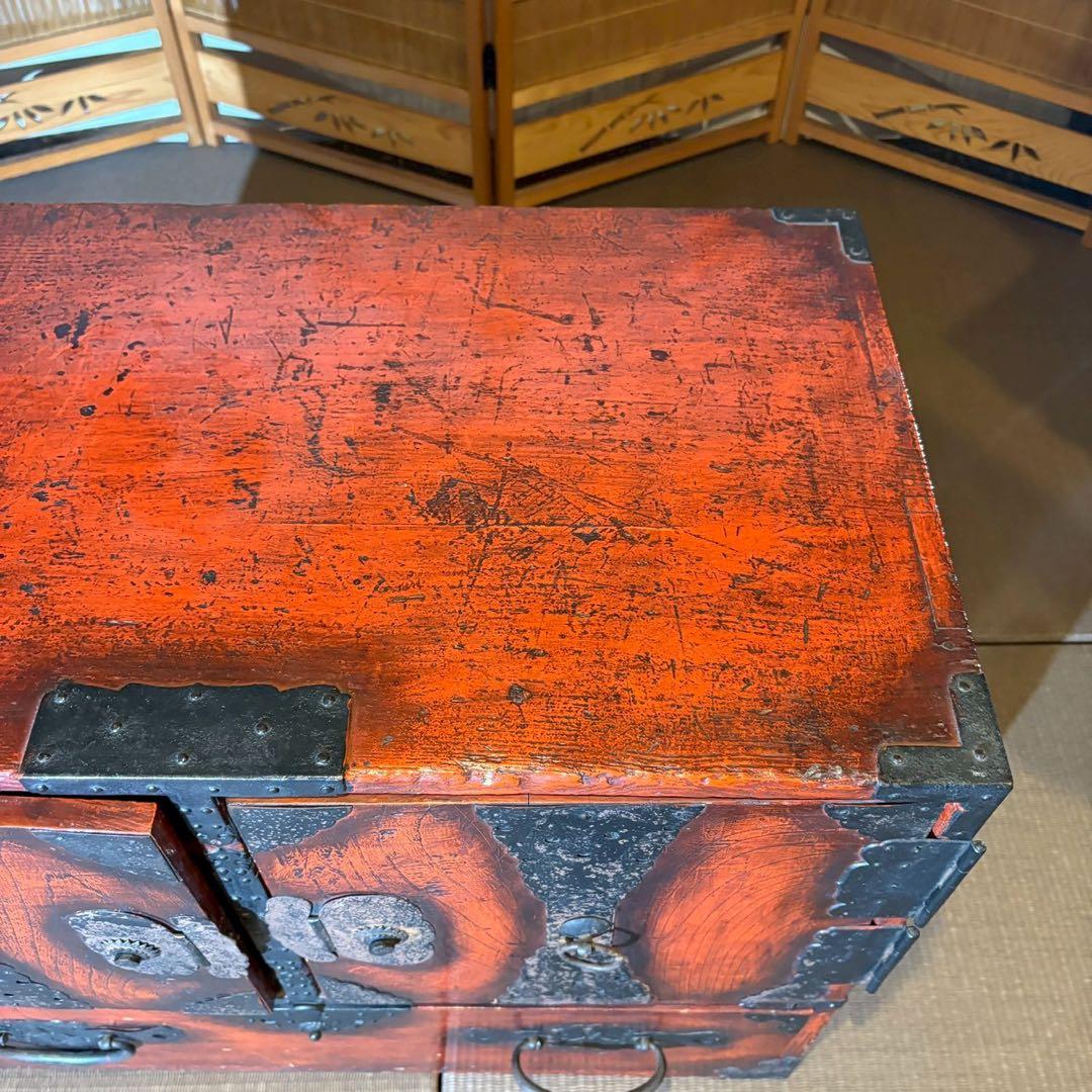 船箪笥　時代箪笥 引出し収納 和家具 アンティーク 伝統工芸 レトロ 和室 座敷