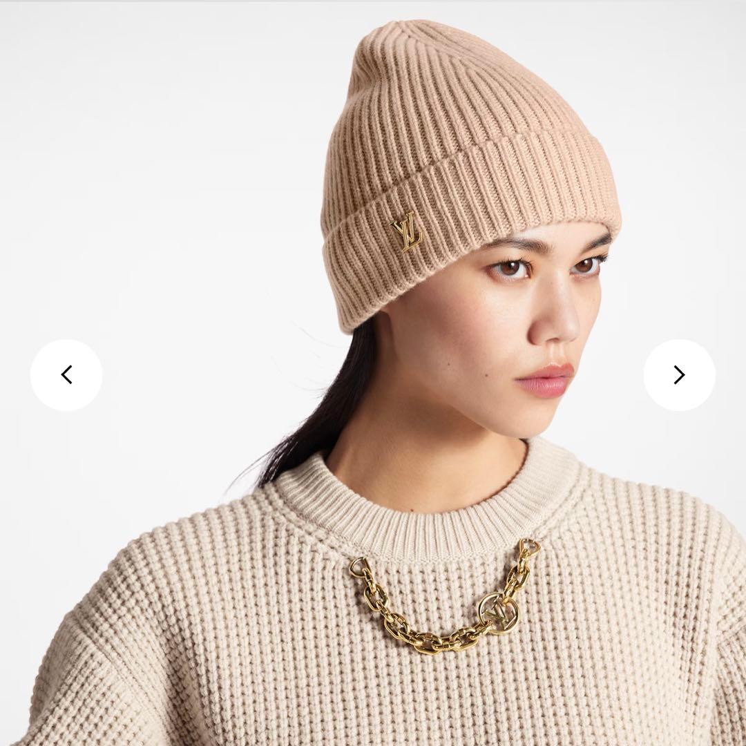 Louis Vuitton ベージュ ニット帽