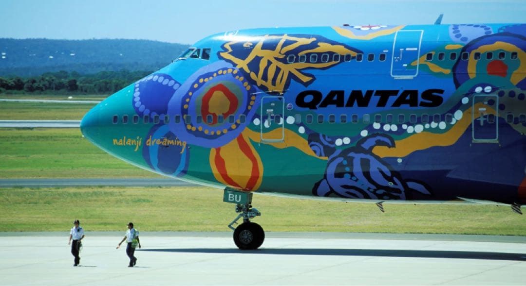 カンタス航空 Airlinertags B747-300 コンビ色