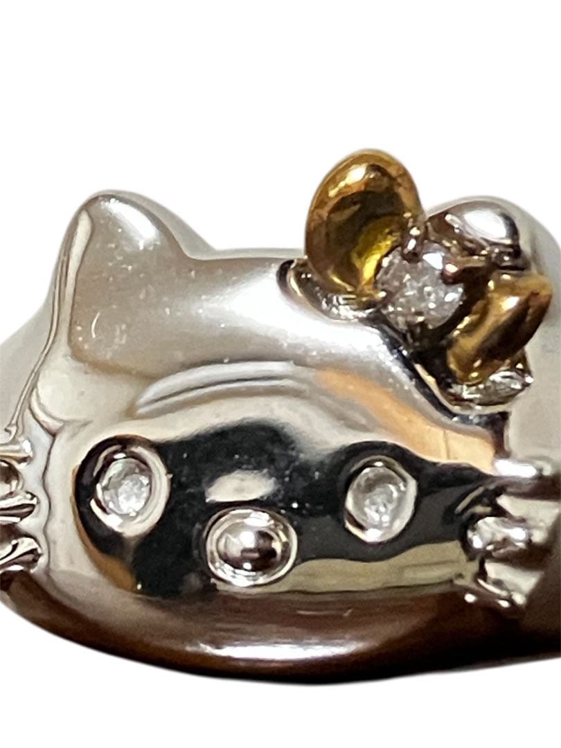 ハローキティ　予約限定　2000年記念公式リング　12号　925 K18 ダイヤ