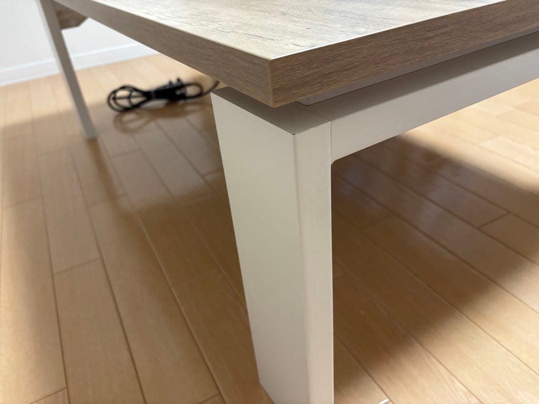 【匿名・直接受取選択可】シンプル木製こたつ 白　リビングこたつ　ニトリ