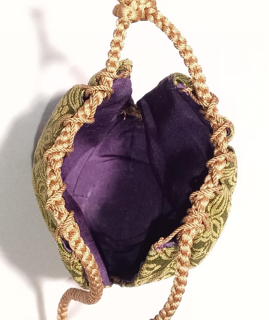 茶道具　大樋焼茶入　大樋定子作　大樋焼飴釉瓢型茶入　宗薫緞子仕覆　美品！！