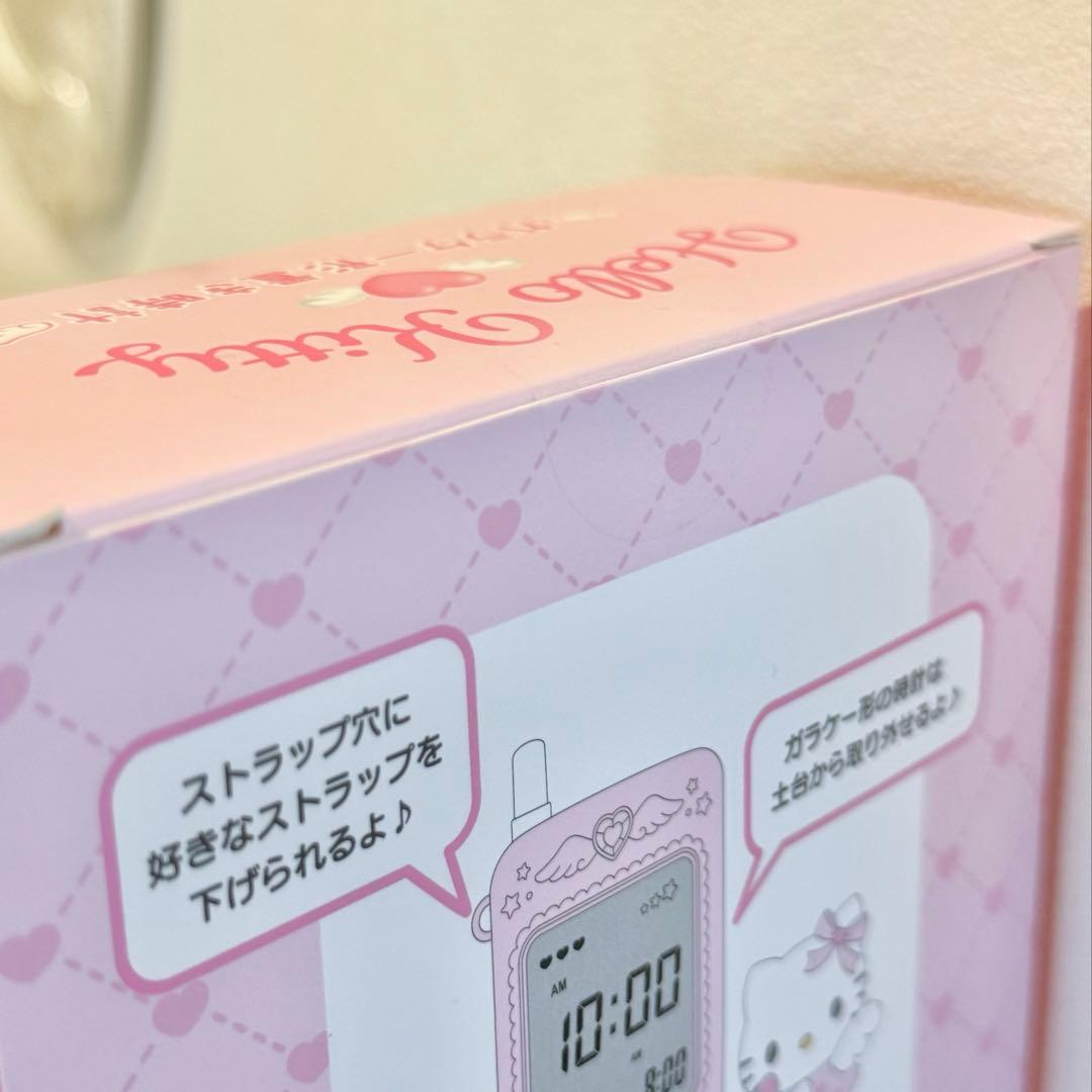 新品未開封品 サンリオ ガラケー形置き時計 ハローキティ キティ
