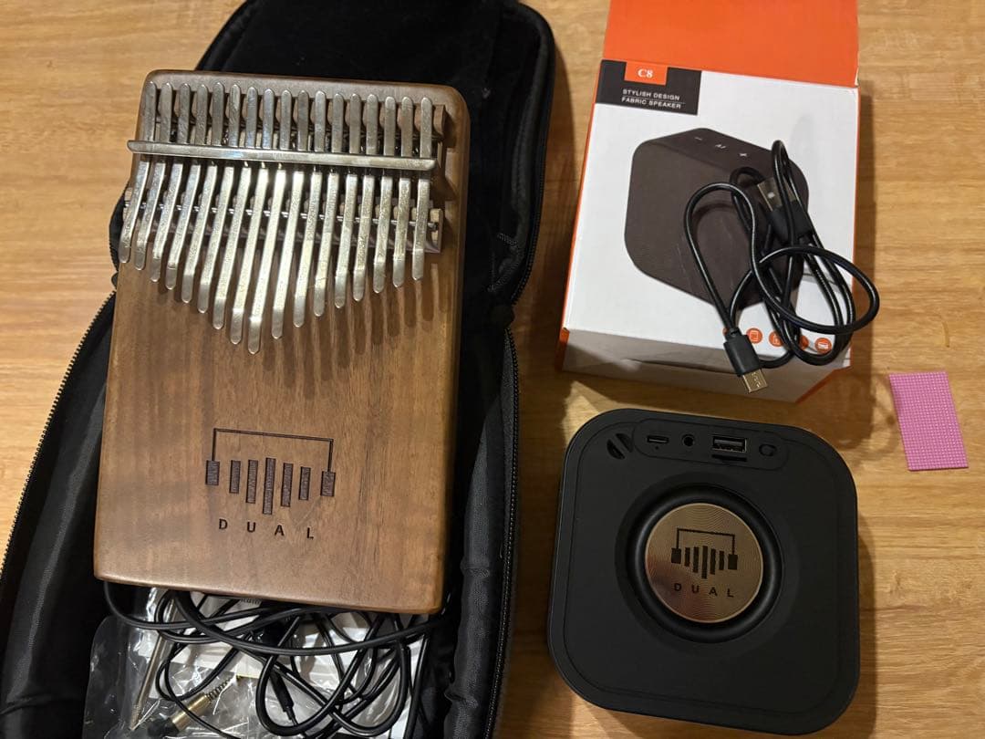【スピーカー付き】Dual D1Pro 電子カリンバ 17キー 付属品多数