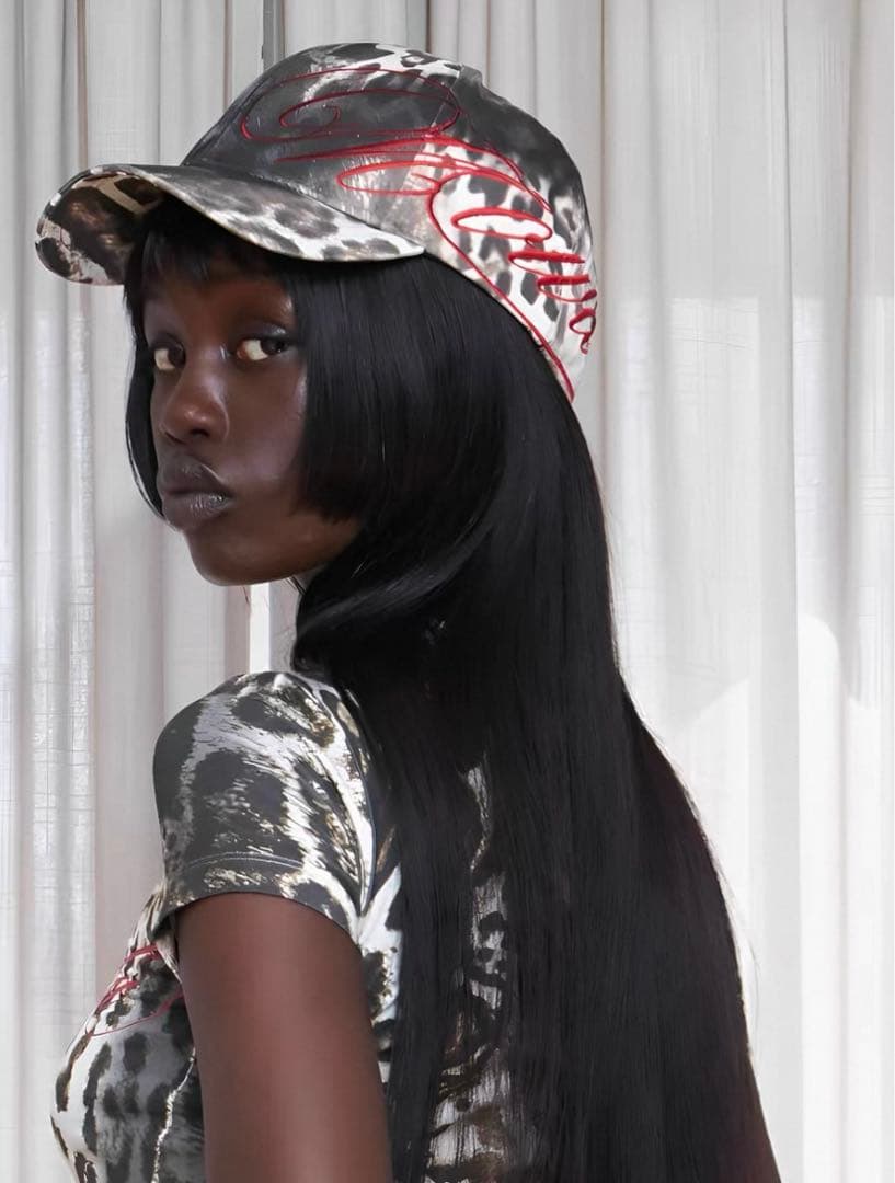 mowalola ksubi キャップ　ヒョウ柄