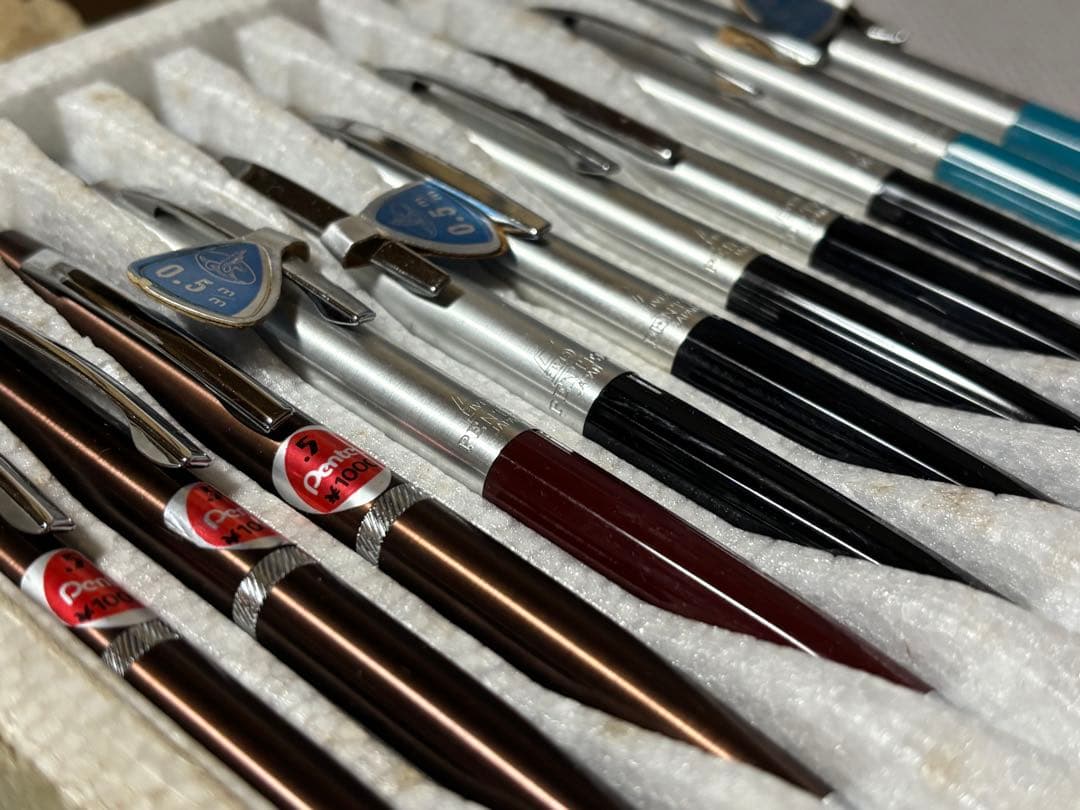 【廃番】ぺんてる5美品　11本セット　ダース箱付き