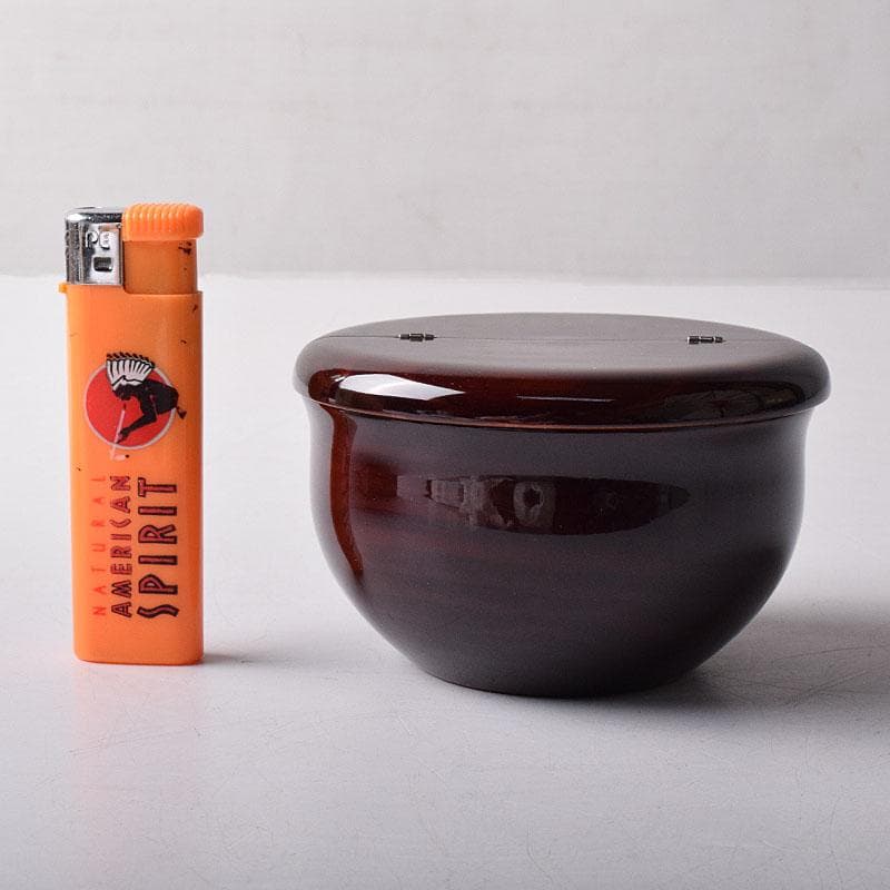 茶道具　塗師　安田春仁作　老松茶入　共箱　V　7893