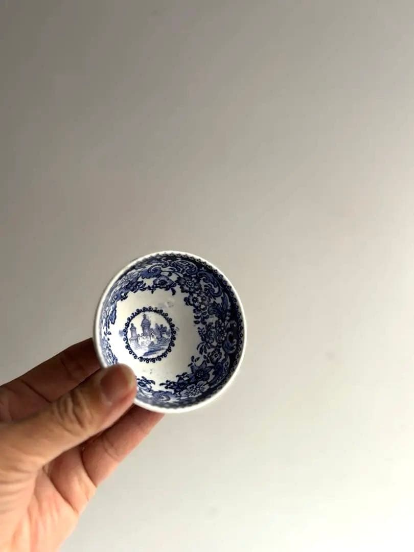 753 アンティーク オランダ デルフト焼 ティーボウル 煎茶椀 5客 金継ぎ