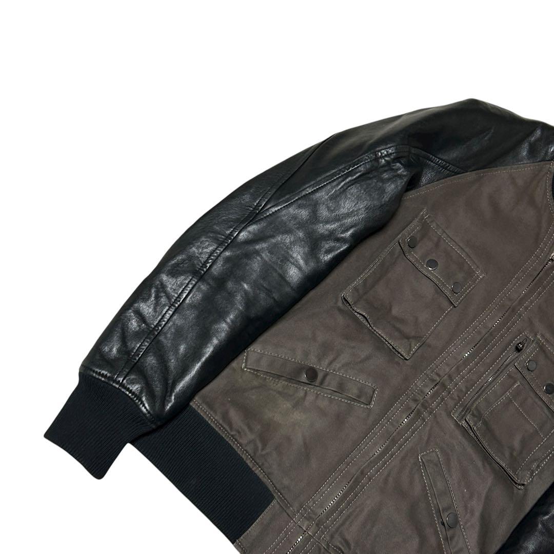 極美品　DIESEL BLACK GOLD シングルライダースジャケット　切替