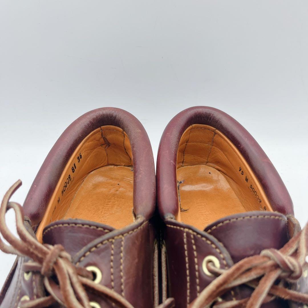最安値❗️ ティンバーランド 3アイ デッキシューズ 9.5W バーガンディ