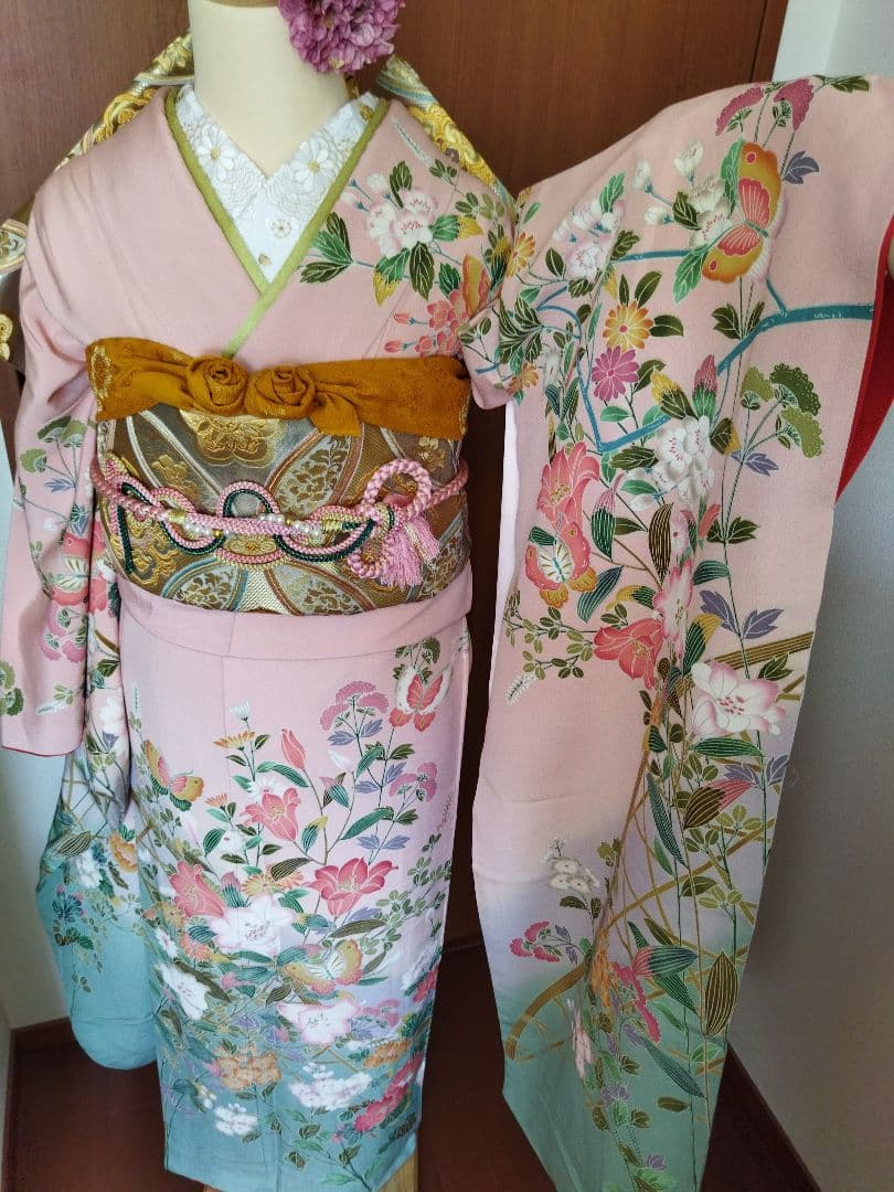 yuki様　430.振袖7点セット 正絹　フルセット　成人式　西武百貨店謹製