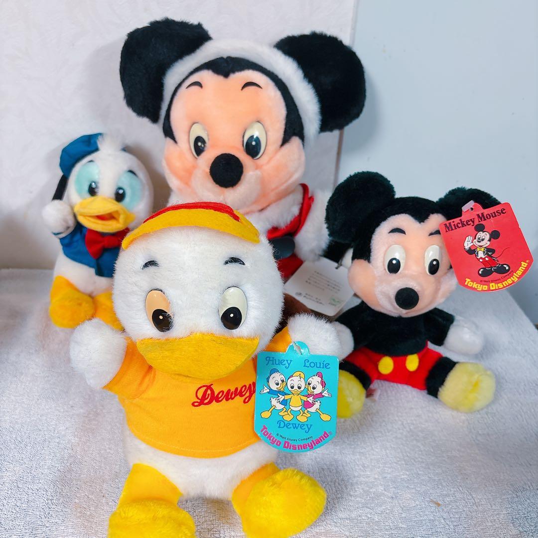 【超希少・タグ付】サンアンドスター製★レトロ サンタミッキー デューイ4点
