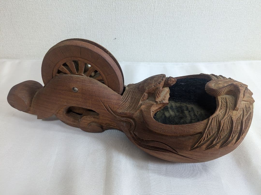 墨壺 大工道具 木彫り 亀