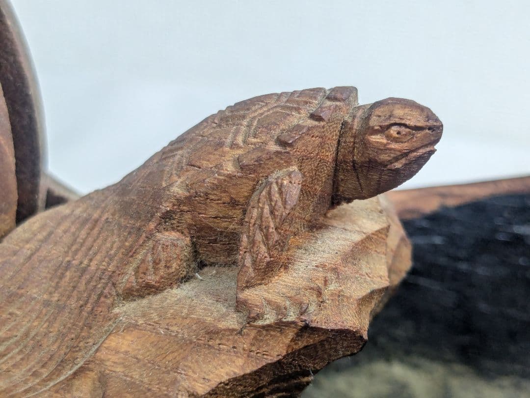 墨壺 大工道具 木彫り 亀